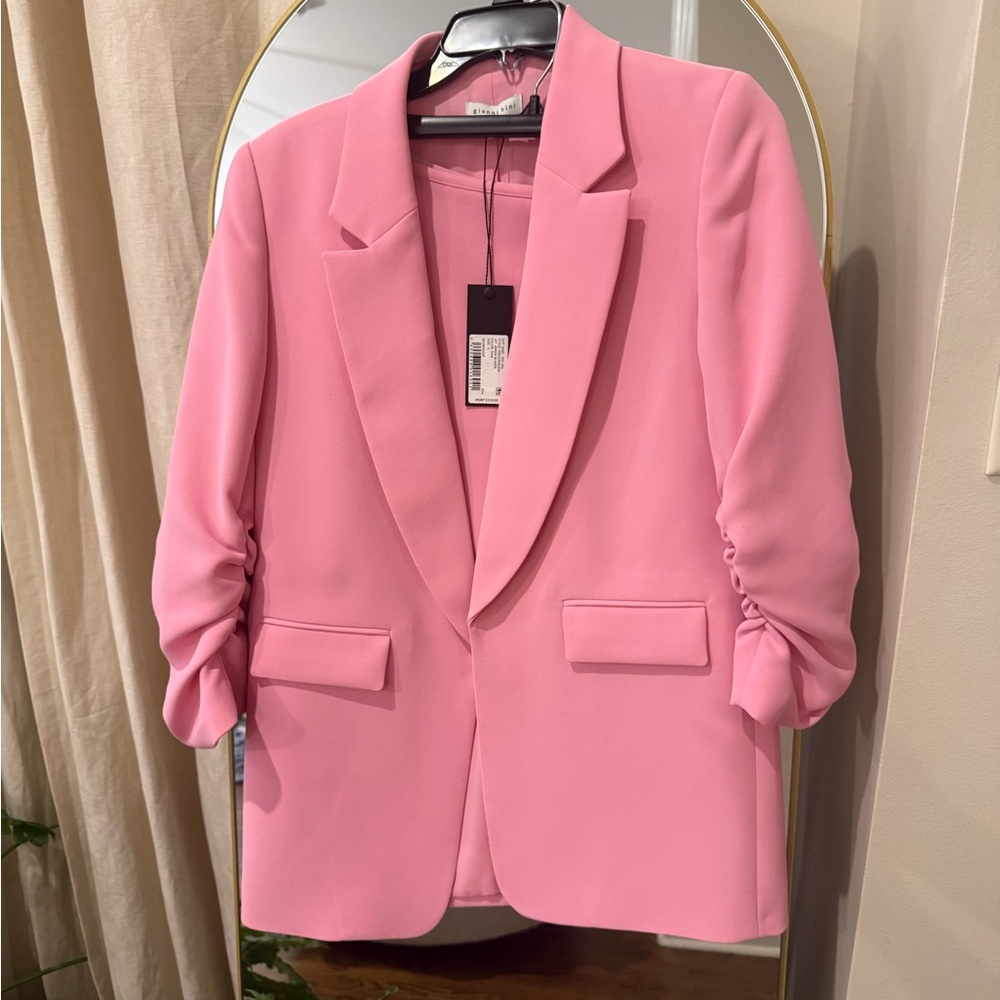 Gianni Bini Elegant Pink Suit Jacket + Skirt